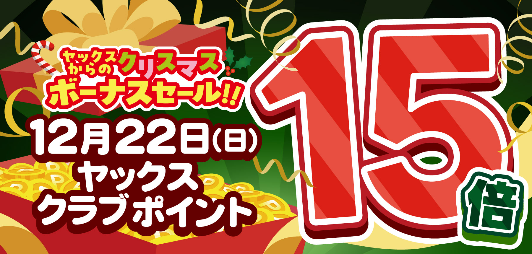 「2024年12月22日はヤックス15倍デー」のチラシ画像